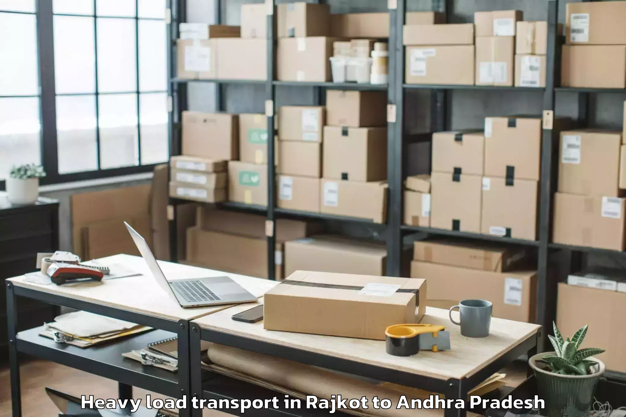 Book Rajkot to Gudlavalleru Heavy Load Transport Online